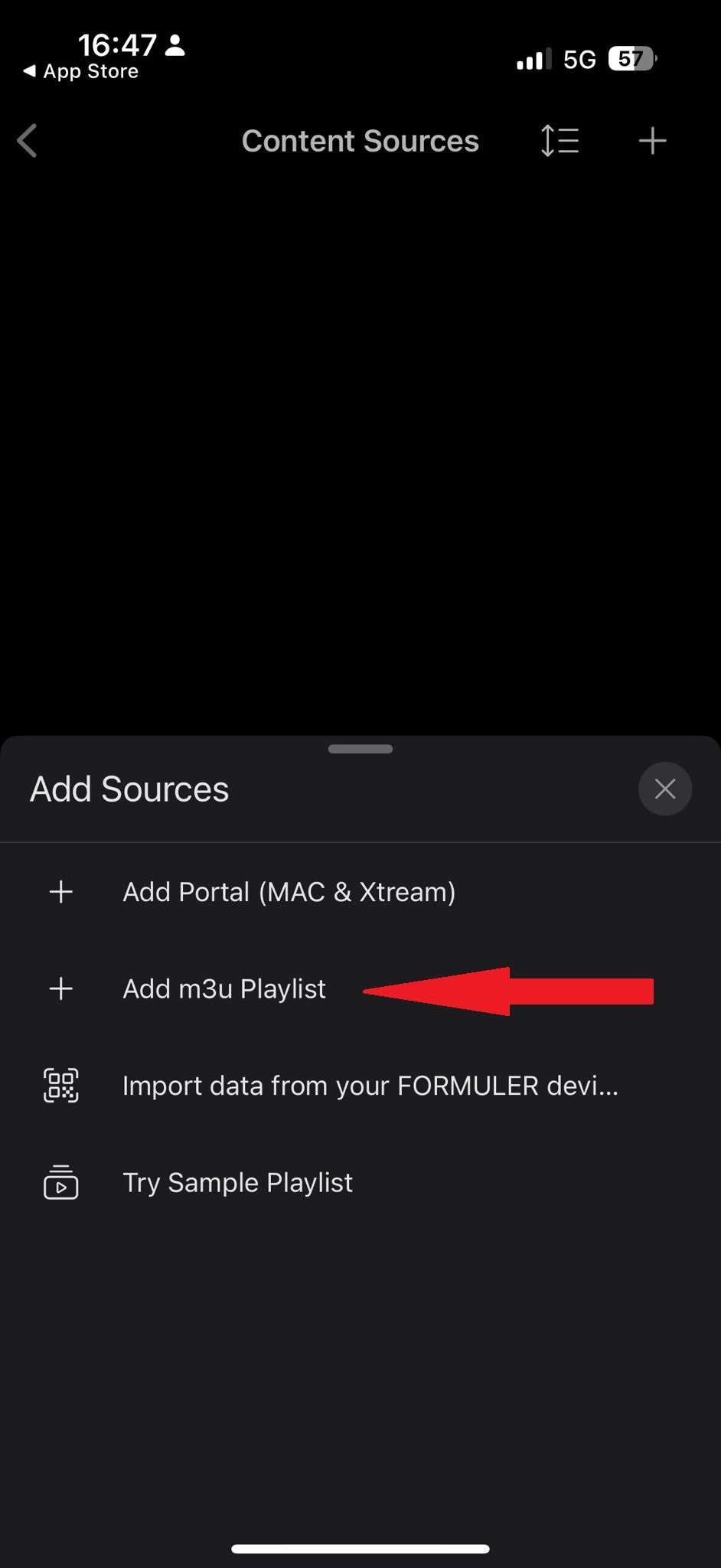 Add M3U Playlist URL